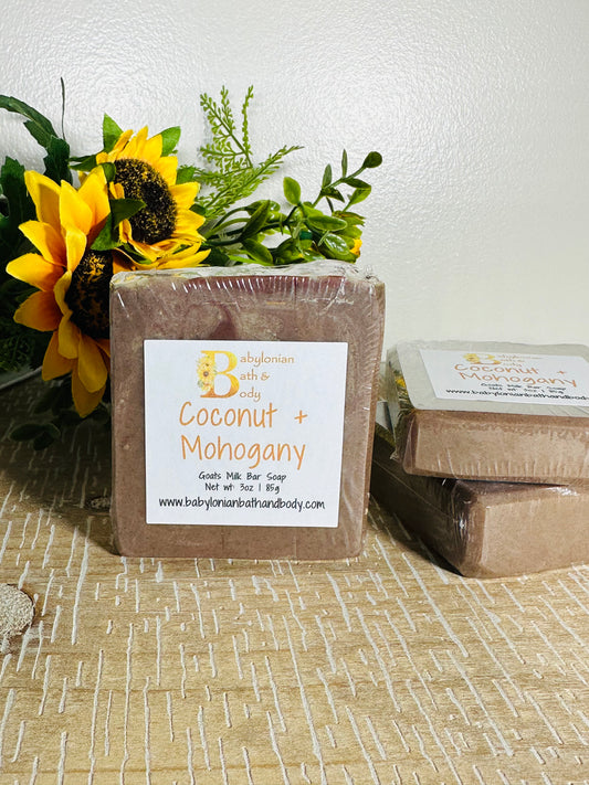 Coconut + Mohogany Goats Milk Soap