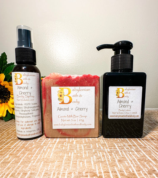 Almond + Cherry Body Care Set