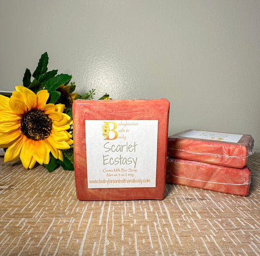 Scarlet Ecstasy Goats Milk Bar Soap