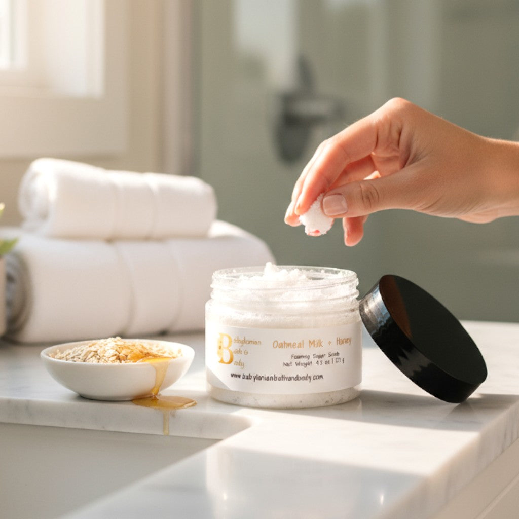 Oatmeal Milk + Honey Foaming Sugar Scrub